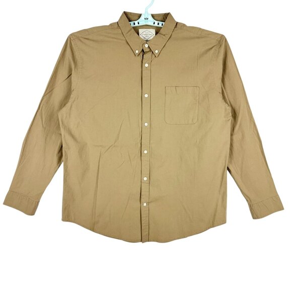 St. Johns Bay Men's Comfort Stretch Long Sleeve Hutton Brown Shirt Size XXL NWT - Picture 1 of 9